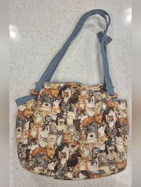 Vintage Homemade Cat Shoulder Bag